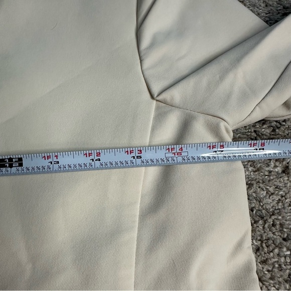 ADAY Strategy Blazer XS oat cream boxy jacket snap career Stretch Office neutral - Picture 11 of 13